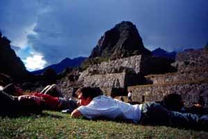 Un instant de repos au Machu Picchu